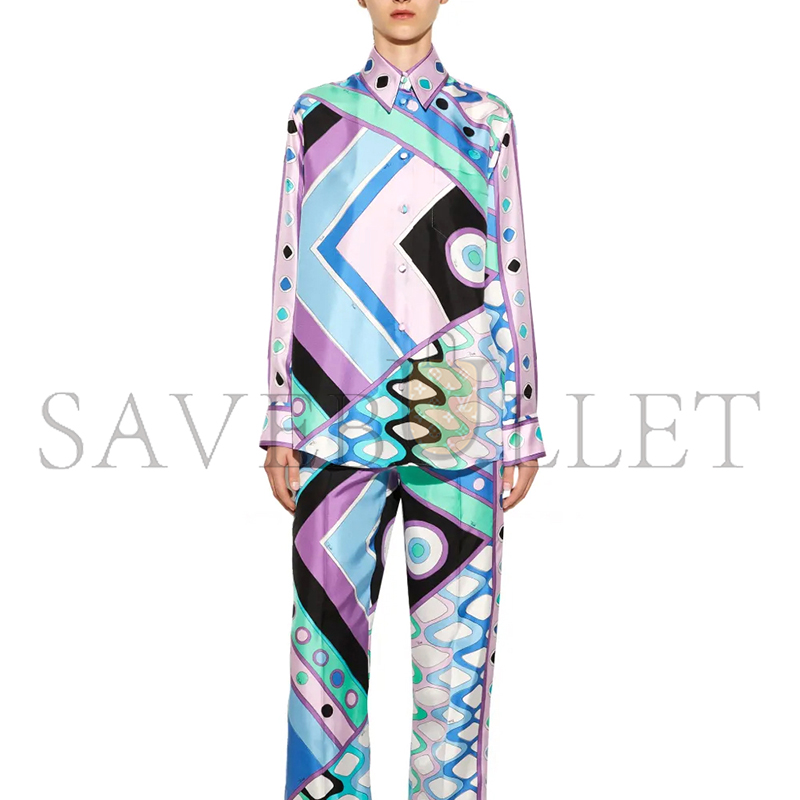 PUCCI VIVARA-PRINT SILK SHIRT IN MULTICOLOR 4HRJ104H721022